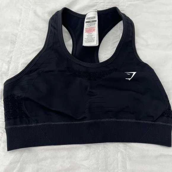 Gymshark Midnight Black Sports Bra and Leggings - Picture 2 of 8